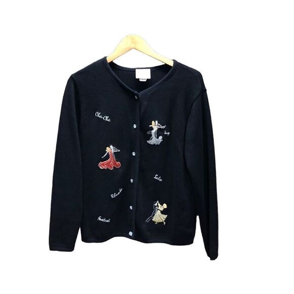 Tia Designs Pompano Beach Florida Dancing Cardigan Size Small (S) - Picture 1 of 12